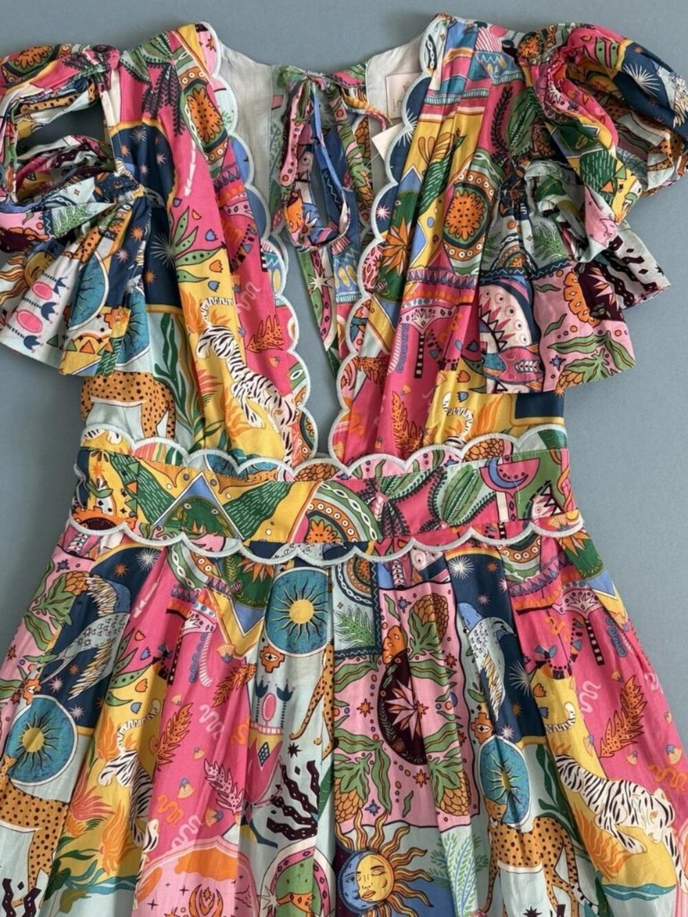 J.Marie Sloane Bow Sleeve Celestial Zodiac Colorful